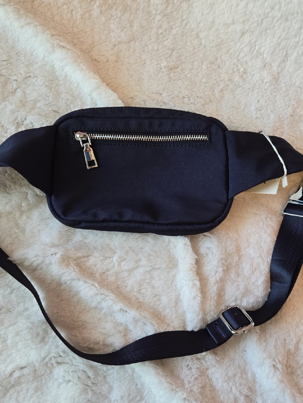 Ladies Navy Canvas Waist Bag with Adjustable Strap - Picture 5 of 11